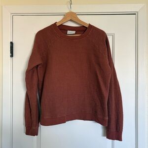 Parachute Long Sleeve Waffle Knit Top in Dusty Rose